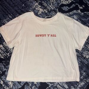 Darling Blue Label Cream Howdy Yall T-Shirt